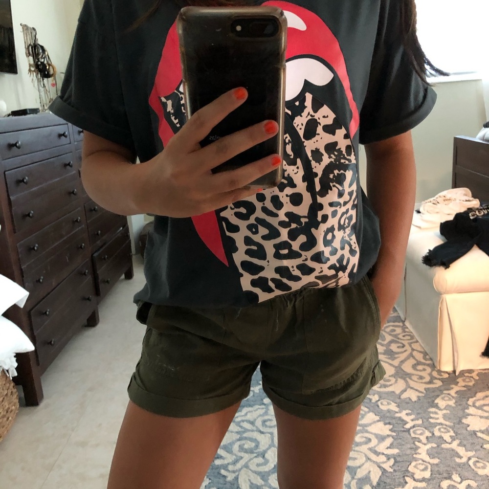 green shorts